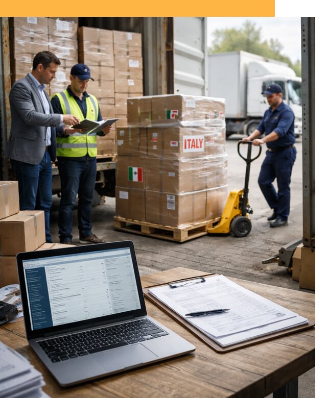 Доставка грузов из Италии: морские и авиаперевозки от 18545