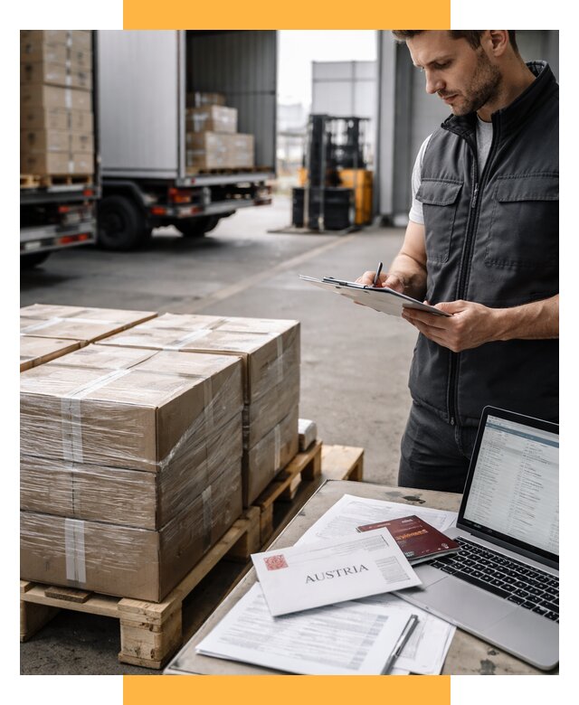 Доставка в Австрию от 66970 р. Логистика и экспорт СетСервис-Юбл