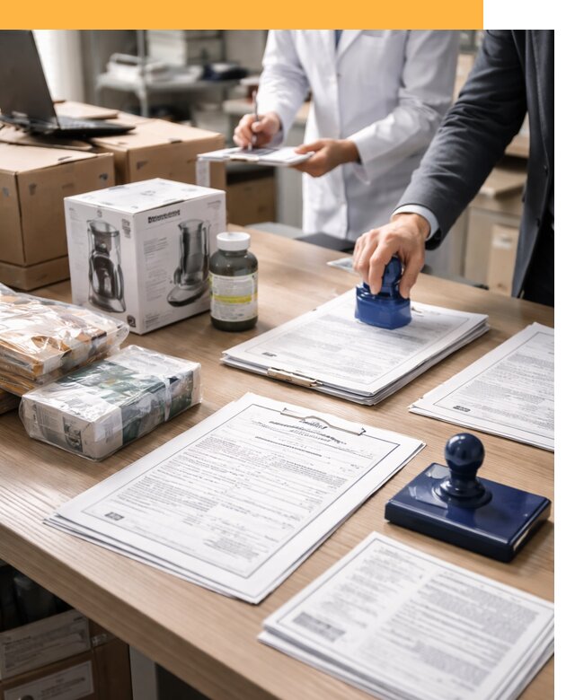 Сертификация импортных товаров от 12364 с таможенным сопровождением